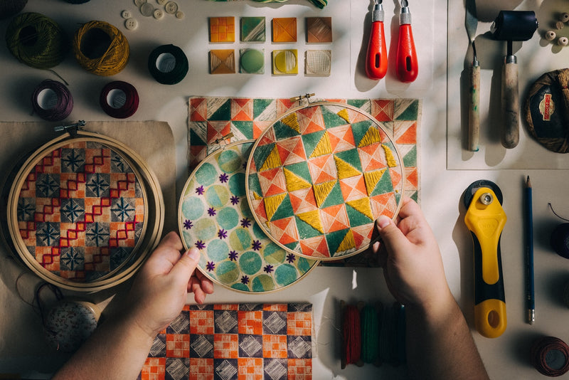 Relief Printing & Embroidery | Stitched & Printed Patterns