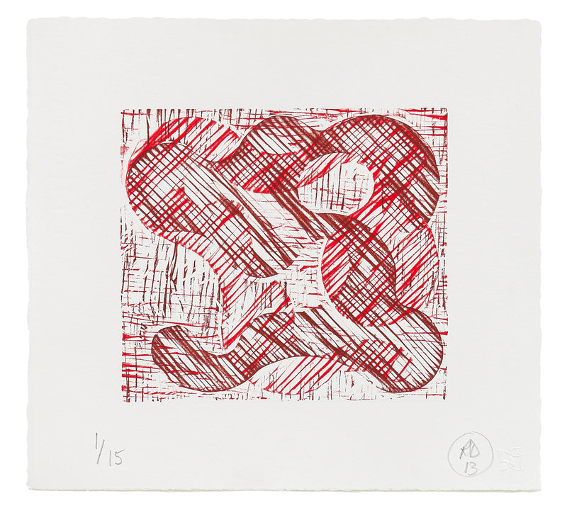 Richard Deacon: 1+1=10 Red/Dark Red (2013)