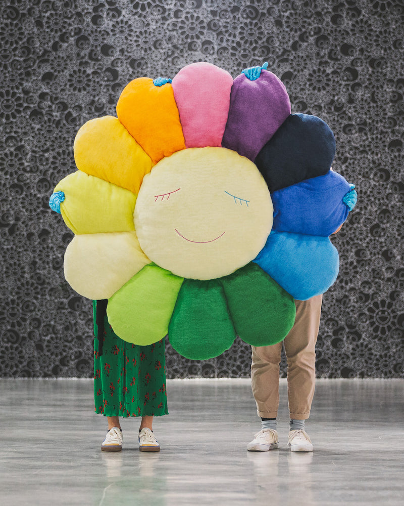 Takashi Murakami Official Merchandise – Flower Cushion in Rainbow & White (1.5m)